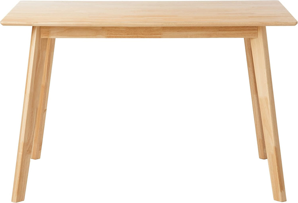 Amazon Basics FSC Certified Sturdy Solid Wood Rectangular Dining Table, Easy Assembly, Kitchen Table, 29.5"D x 47.2"W x 29.5"H, Natural Wood