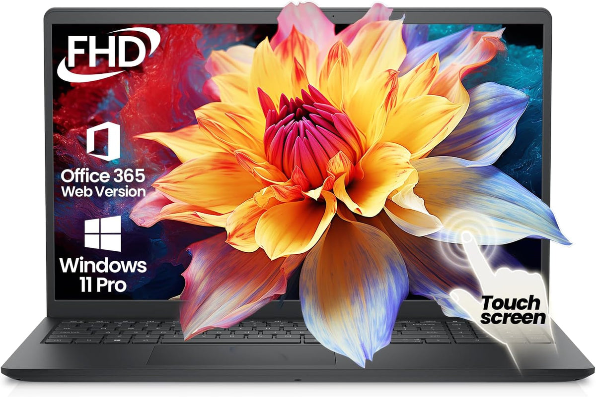 Dell 15 Touchscreen Laptop, Intel 10-Core i5-1334U (Beat i7-1250U) 15.6" FHD IPS Anti-Glare Display Business Laptop, 20GB RAM & 512GB SSD, Lifetime Windows 11 Pro with AI Copilot