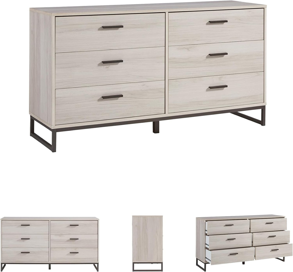 Signature Design by Ashley Socalle 6 Drawer 59" Dresser, Beige