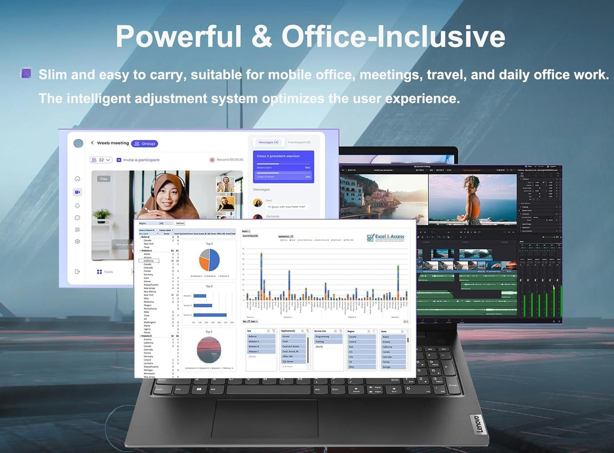 Lenovo V15 G4 15.6" Business Laptop, FHD Anti-Glare Display, Intel 10-Core i7-13620H (Beat Ultra 7 255U),16GB RAM, 512GB SSD, WiFi 6, Bluetooth 5.2, Windows 11 Pro, with 5ave 6-in-1 Accessory Kit