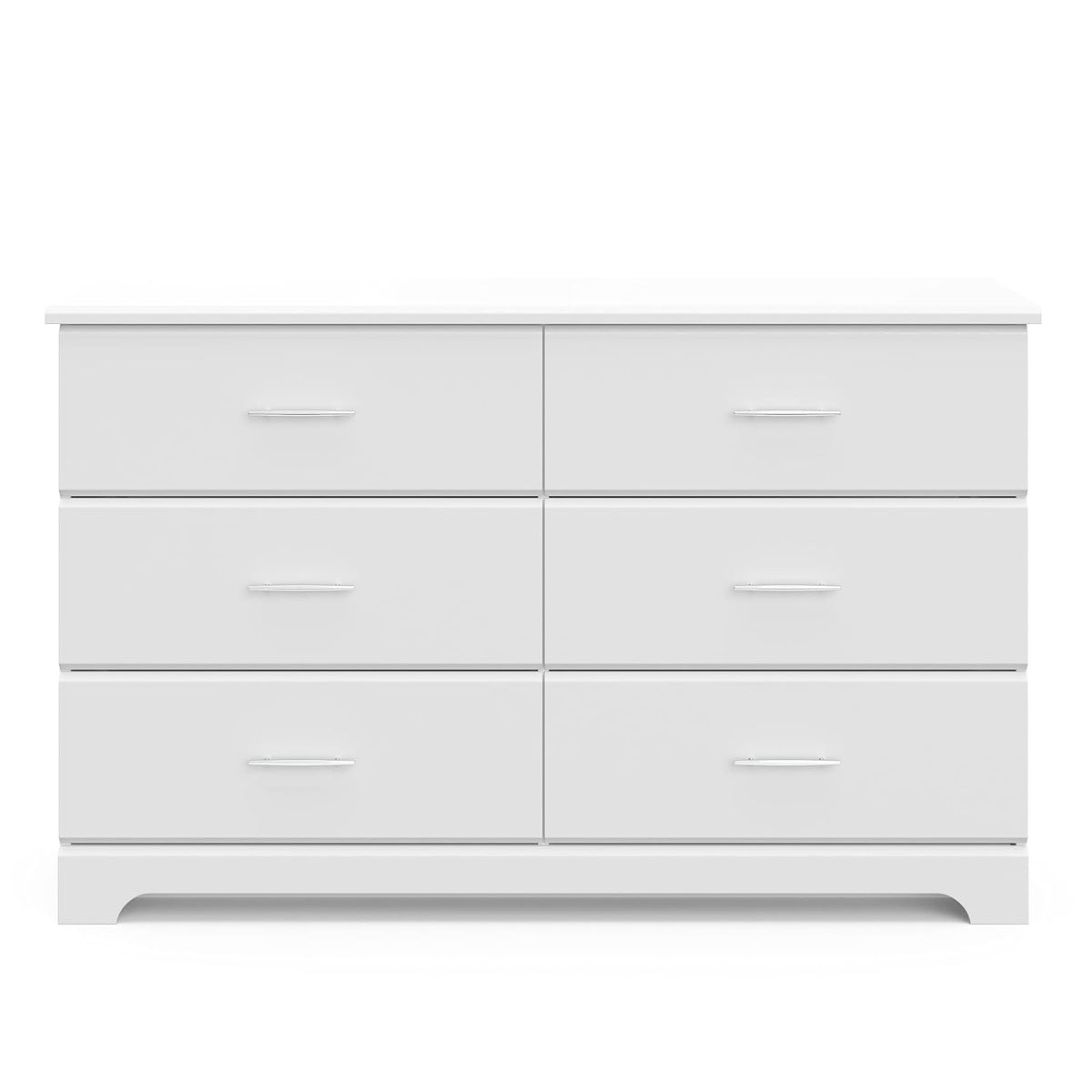 Storkcraft Brookside 6-Drawer Dresser (White) – GREENGUARD Gold Certified, White Dresser for Bedroom, Kids & Nursery Storage Chest, Safety Interlocking Drawers, Pre-Installed Tracks, Kids Chest