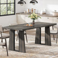 DWVO Rectangle Dining Table for 6-8 People 70.86 Inch Large Dining Room Table Wooden Dinner Table with Heavy Duty Legs for Kitchen Apartment Restaurant Rustic Grey