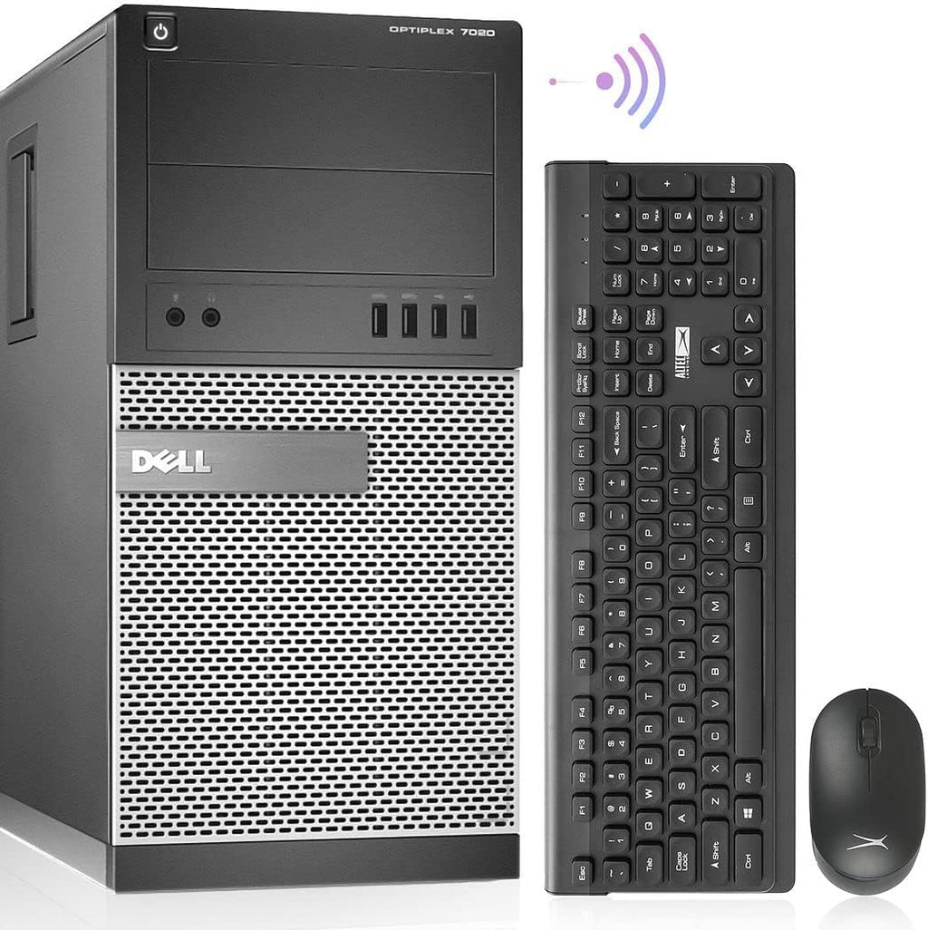 Dell OptiPlex 7020 Tower Computers PC Refurbished Desktop,i7 4790 16GB Ram 512GB SSD,2TB HDD,AC8260 Built-in WiFi,Dual Monitor Support,Altec Wireless Keyboard Mouse (Renewed)