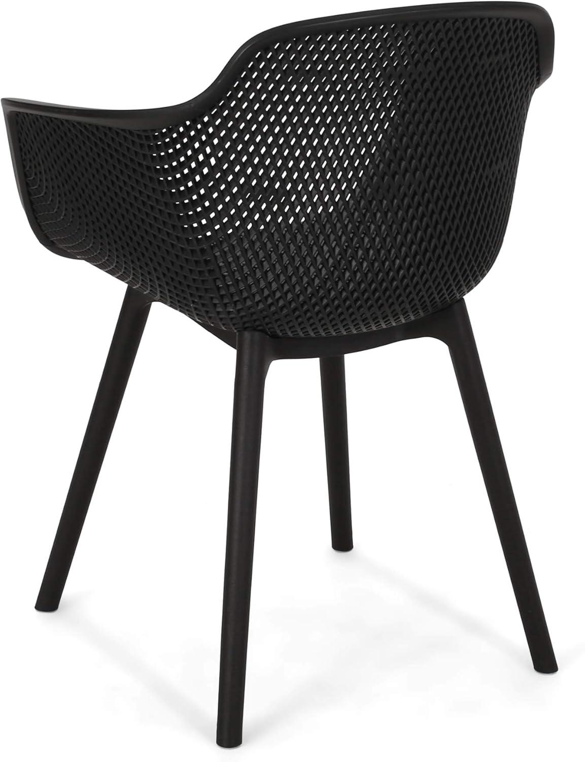 Christopher Knight Home Davina Outdoor Dining Chair (Set of 2), Polypropylene, Black