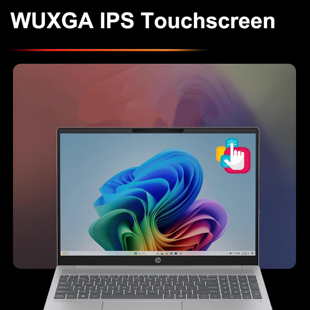 HP OmniBook 5 AI PC Laptop 16" WUXGA IPS Touch AMD 8-core Ryzen AI 7 350 (Up to 50 Tops) 16GB RAM 1TB SSD for Creator Designer Business Professional Backlit IR Camera Win11Pro ICP Hub