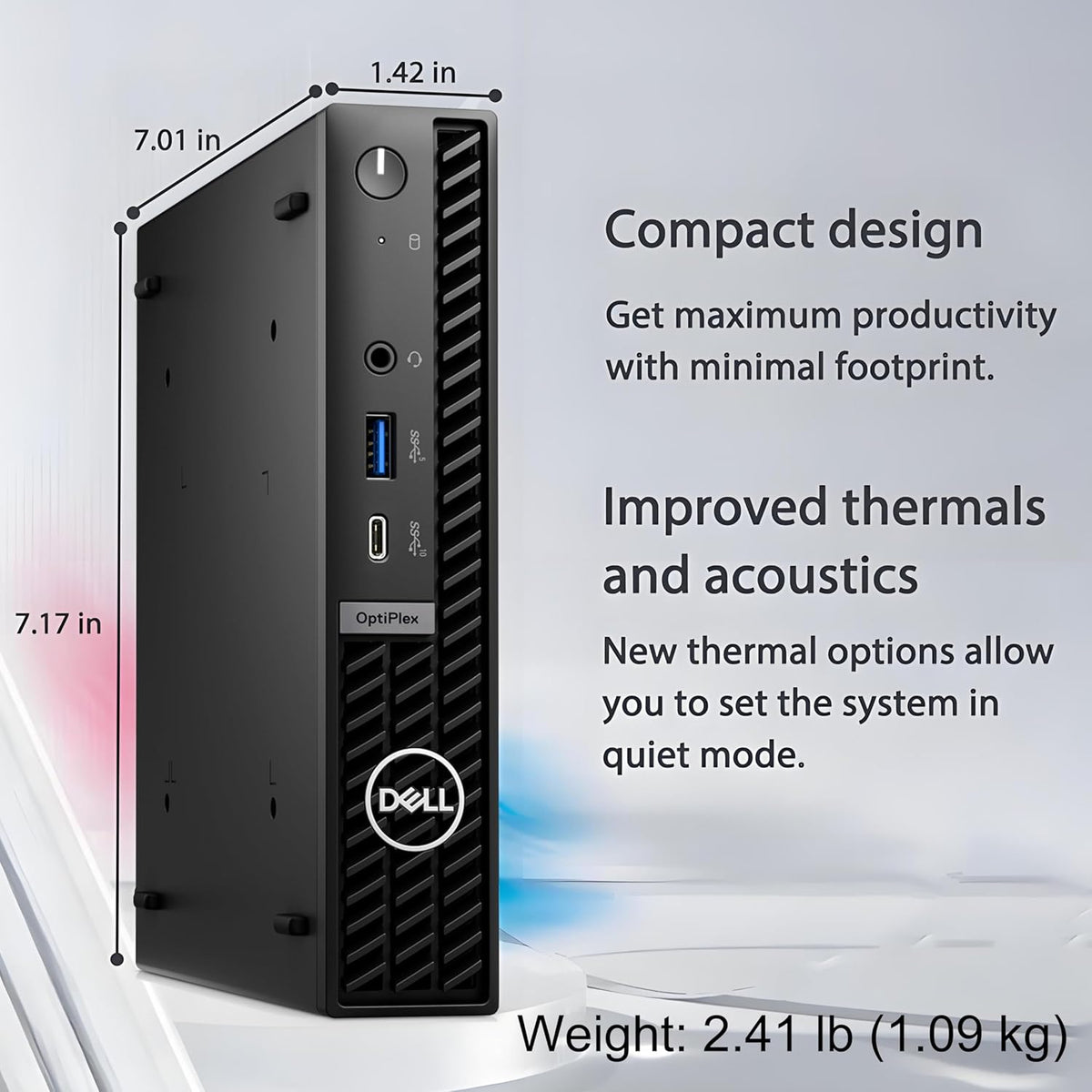 Dell OptiPlex High-Performance Mini Business Desktop, 14th Gen i3-14100T CPU, 8GB RAM, 512GB PCIe SSD, WiFi 6E, Triple Display Support (HDMI+2DP), Ultra-Compact for Office & Workspace, Windows 11 Pro