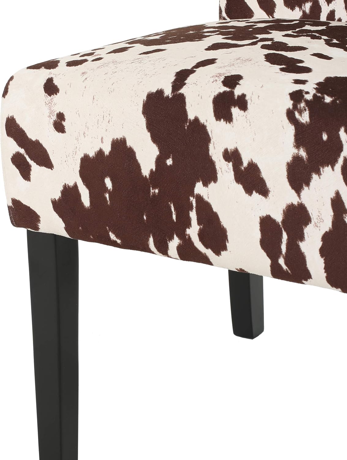 Evelyn Contemporary Velvet Dining Chairs (Set of 4), Cow Print