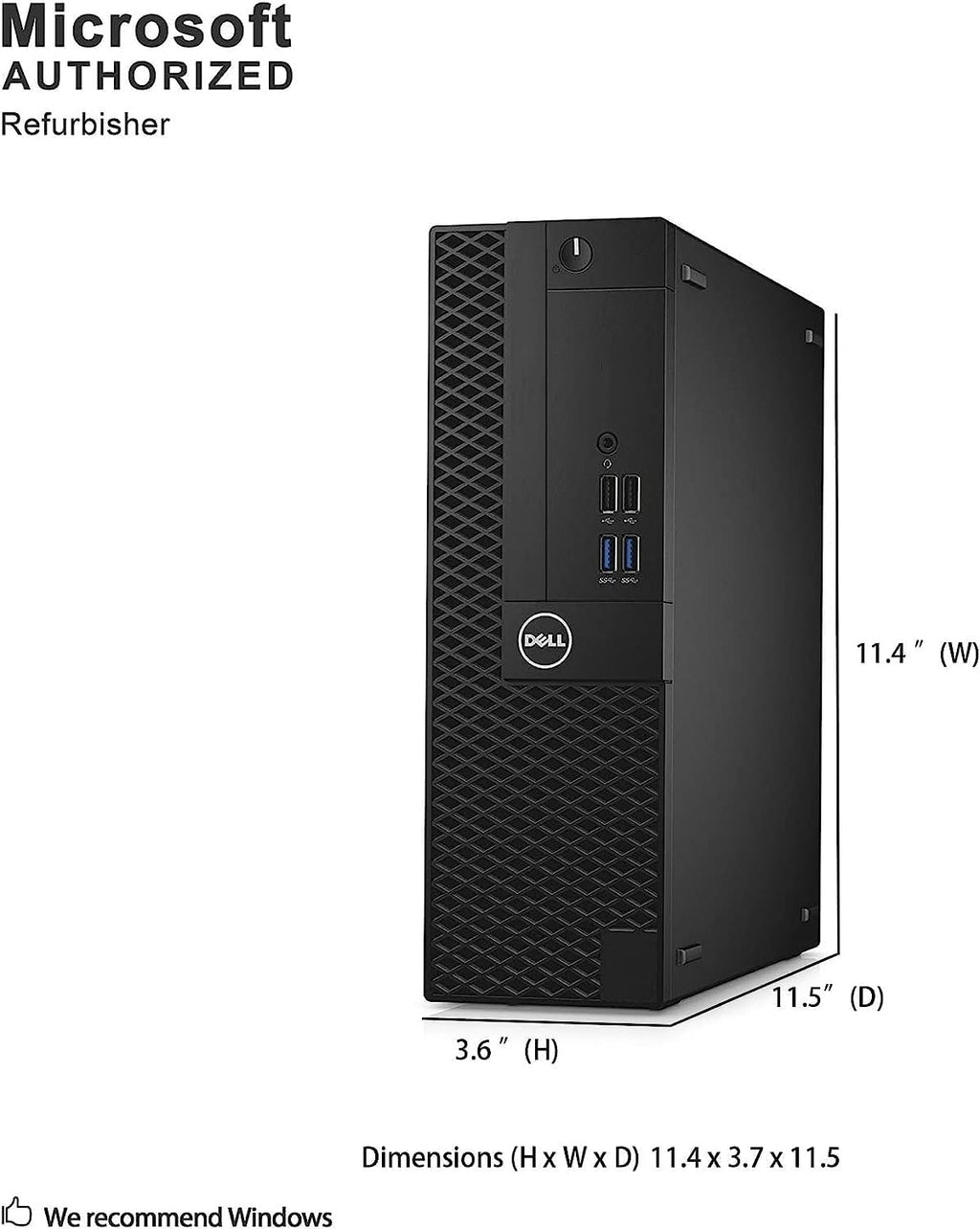 Dell Optiplex 3050 SFF Desktop Computer PC, Intel Quad Core i5-6500 up to 3.6GHz, 16GB DDR4, 256GB SSD, WiFi, 4K Support, DP, HDMI, Windows 11 Pro 64 Bit (Renewed)
