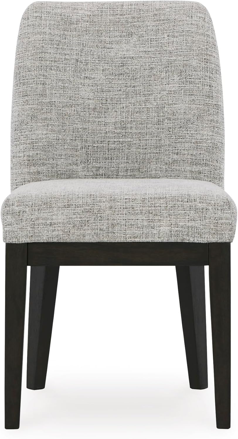 Signature Design by Ashley Burkhaus Traditional Upholstered Dining Chair, Set of 2, Dark Brown