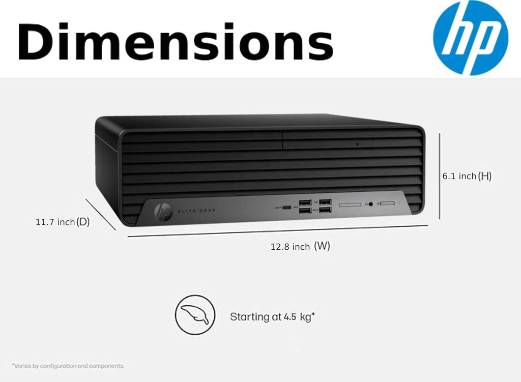 HP Elite 805 G9 SFF Business Desktop Computer, AMD Ryzen 5 8500G, 16GB DDR5, 1TB PCIe SSD, Radeon 740M Graphics, Dual 4K Display Support, USB-C, HDMI, RJ-45, Wi-Fi, Wired KB & Mouse, Windows11 Pro