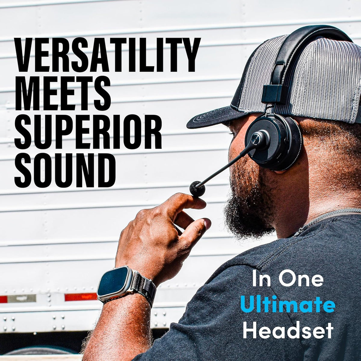 Blue Tiger Premium Elite Ultimate Single and Dual Ear 2-in-1 Bluetooth Headset – Professional Noise Cancellation Head Set with Microphone – USB-C Fast Charge & Long Battery Life