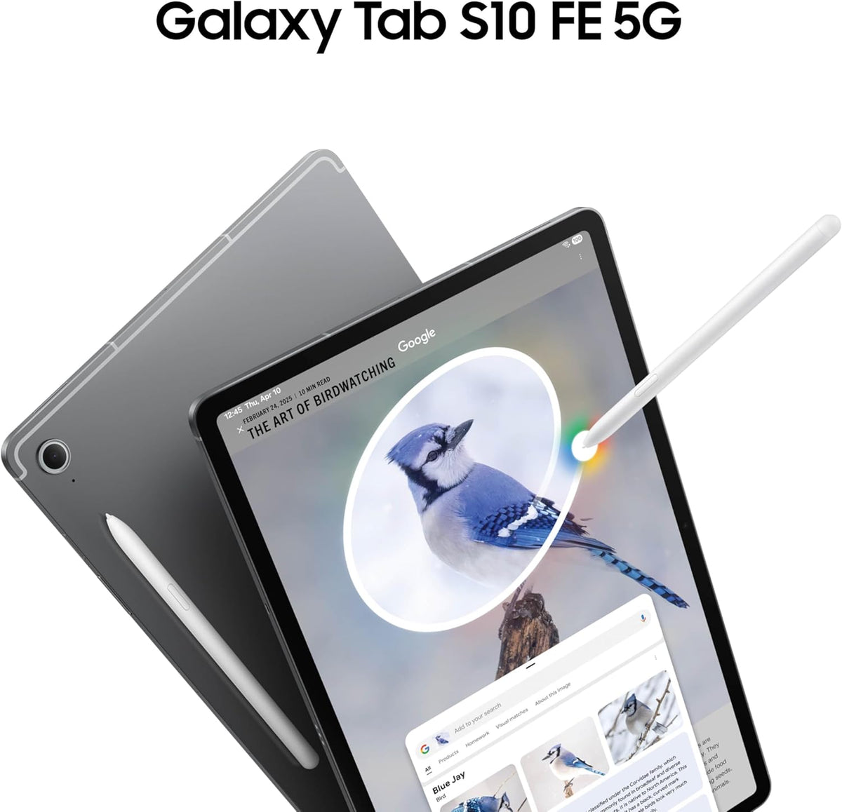 Samsung Galaxy Tab S10 FE 10.9”128 GB Android Tablet,(T-Mobile Network),IP68 Water & Dust-Resistant,Long Battery Life,Powerful Processor,S Pen, 13MP Camera,Lightweight Design,US Version, 2025, Gray