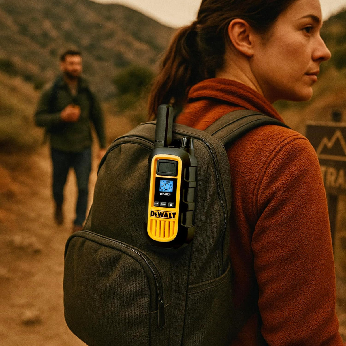 DEWALT DXFRS800 FRS Walkie Talkies, Long Range 2 Way Radio, 2W, IP67 Waterproof, 6 Pack with Gang Charger, DXFRS800-BCH6