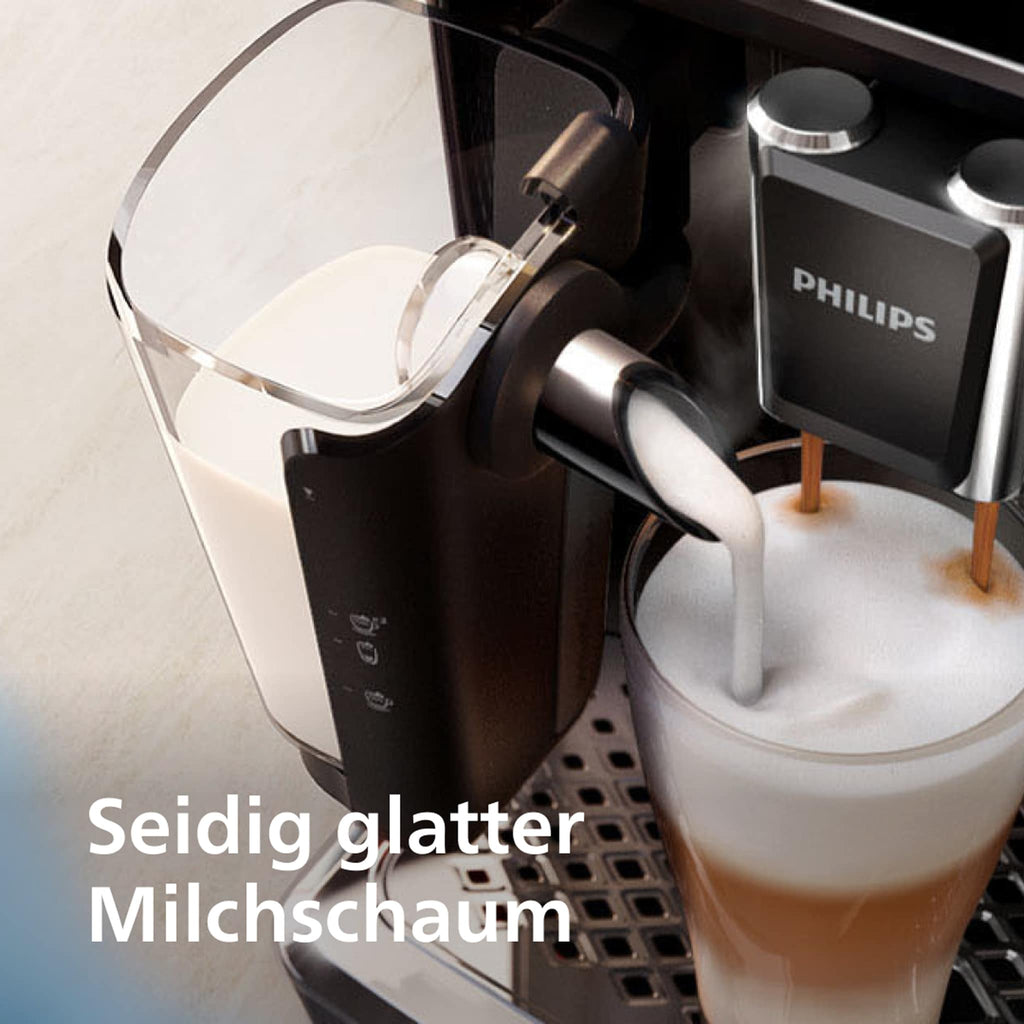 PHILlPS EP5547/90 Serie 5500 LatteGo 19 Kaffeespezialitäten Kaffeevollautomat Schwarz verchromt