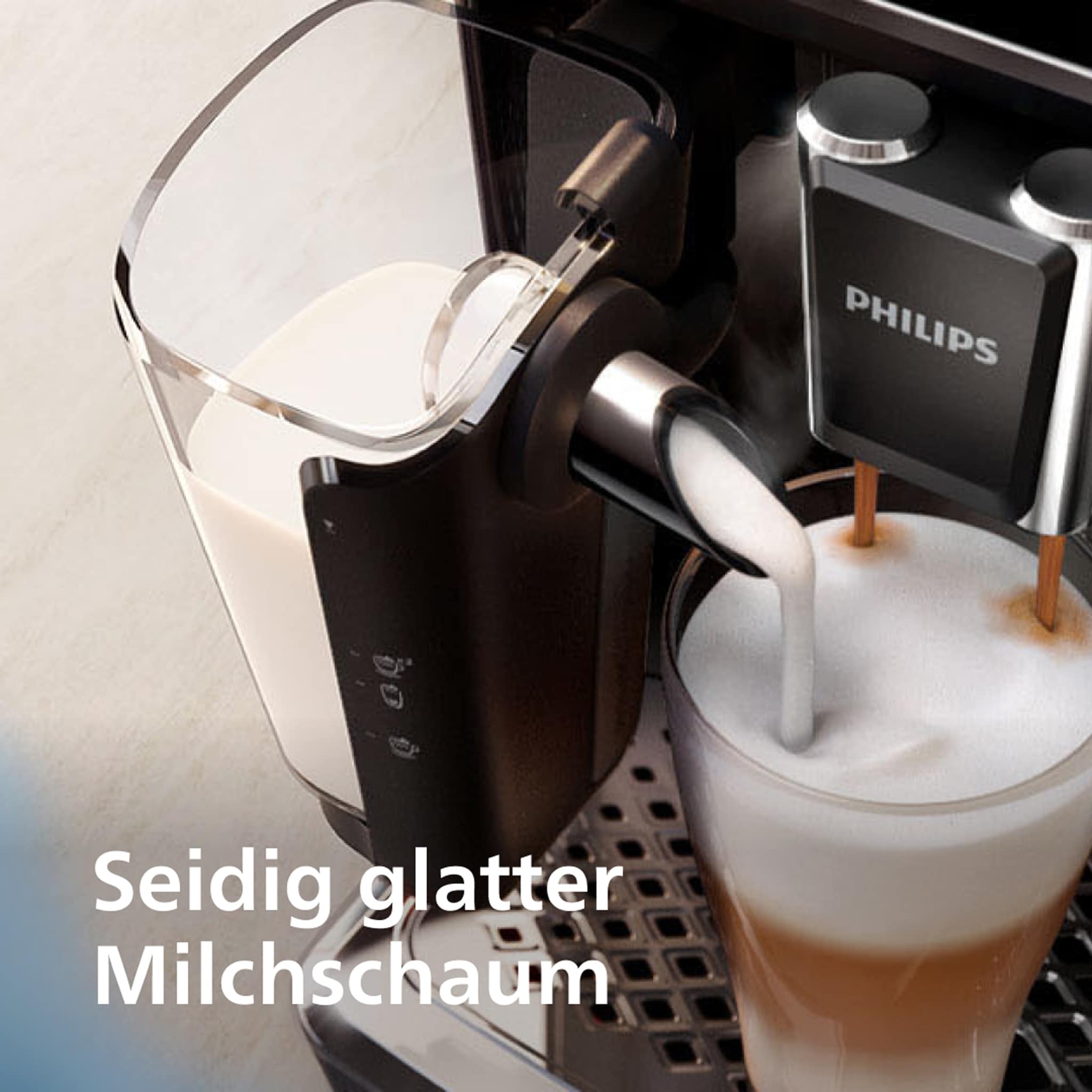PHILlPS EP5547/90 Serie 5500 LatteGo 19 Kaffeespezialitäten Kaffeevollautomat Schwarz verchromt