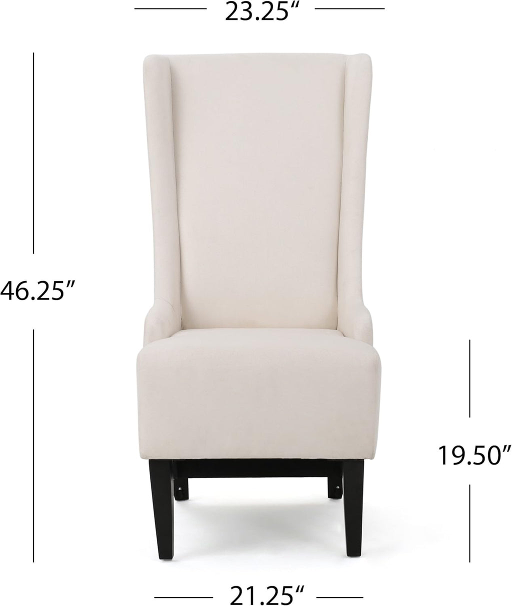 Christopher Knight Home Callie Fabric Dining Chair, Beige, 23.25" x 28.75" x 46.25"