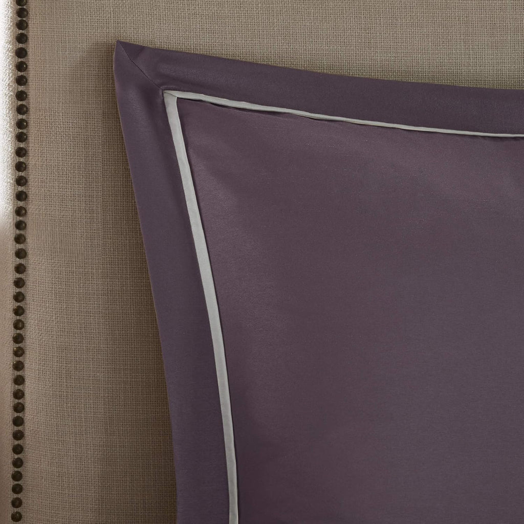 Madison Park Essentials King Comforter Set, 24 Piece Bedding With Matching Curtains, Decorative Pillows, Luxe Diamond Tufting , Room in a Bag Joella Collection, Plum King