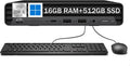 HP EliteDesk 800 G6 Mini Computer Desktop PC, Intel Gen 10th Core i5-10500T, 16GB RAM, 512GB SSD, 4K Support, Displayport, Wi-Fi, BT, Windows 11 Pro (Renewed) EliteDesk Desktop