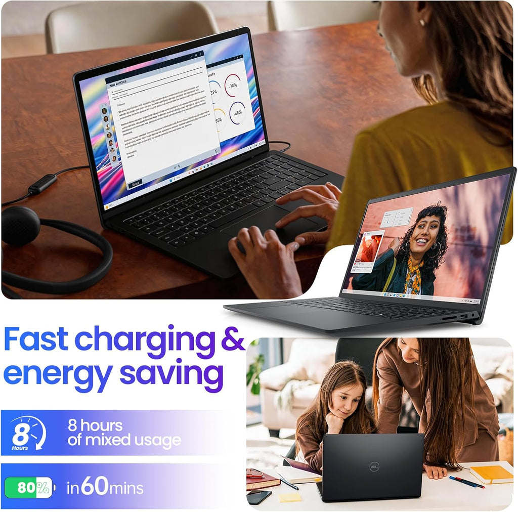 Dell 15 Touchscreen Laptop, AMD Ryzen 7 7730U (Beats i7-1355U), 16GB RAM, 512GB NVMe SSD, Windows 11 Pro, 15.6" FHD IPS, Copilot AI, Type-C, HDMI, Black, 2026 Model