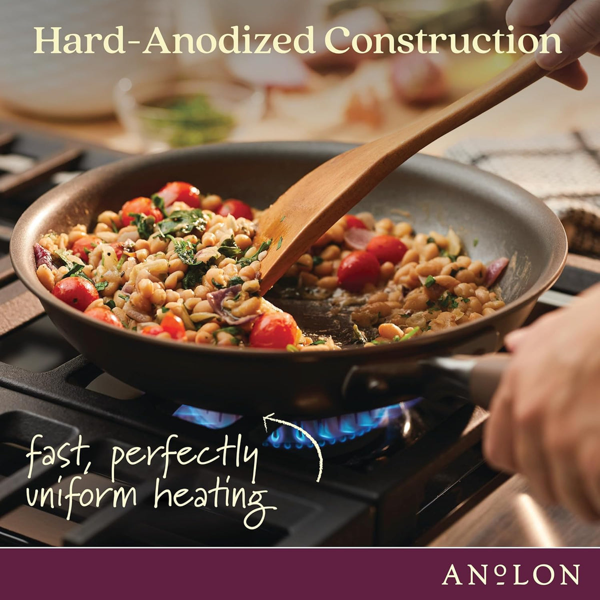 Anolon Advanced Home Hard-Anodized Nonstick 11-Piece Cookware Set (Bronze)