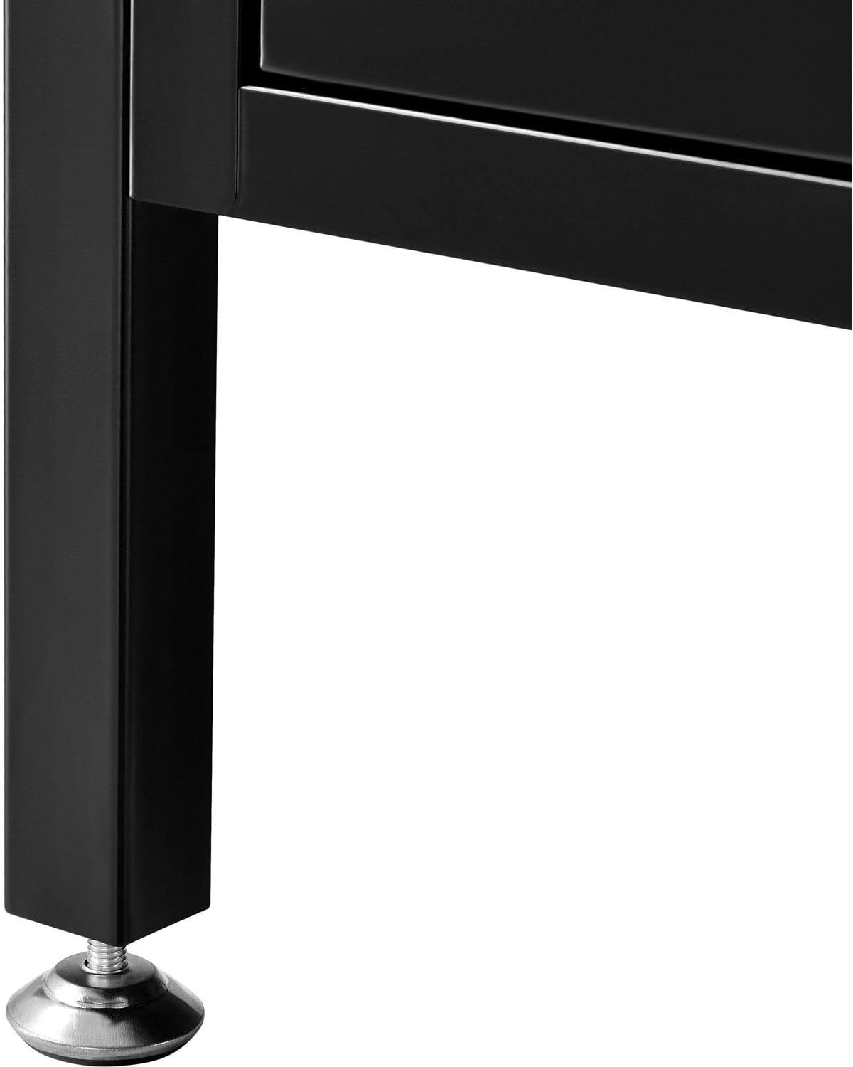 Global Industrial 60" W x 30" D x 30-1/2"H Steel Teacher's Desk, Gray Top with Black Frame, Double Pedestal Desk with Center Drawer, 4 Locking Box/Box Drawers