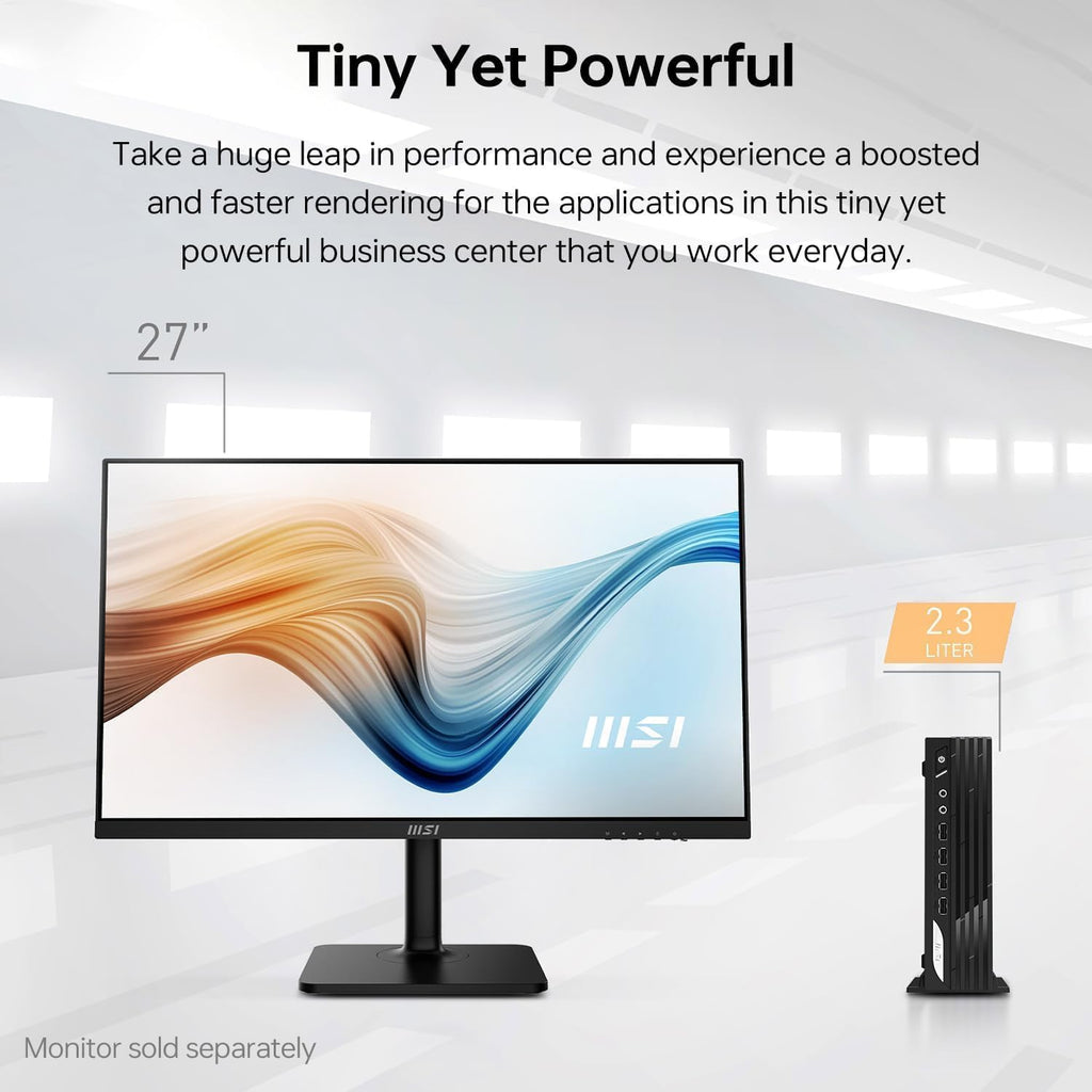 msi PRO DP21 Mini Desktop Computer | 13th Gen Intel 4-Core Processor | 32GB RAM | 1TB SSD | 2-Monitor Support 4K | HDMI | RJ-45 | Wi-Fi | Wired Keyboard & Mouse | Windows 11 Pro | Black