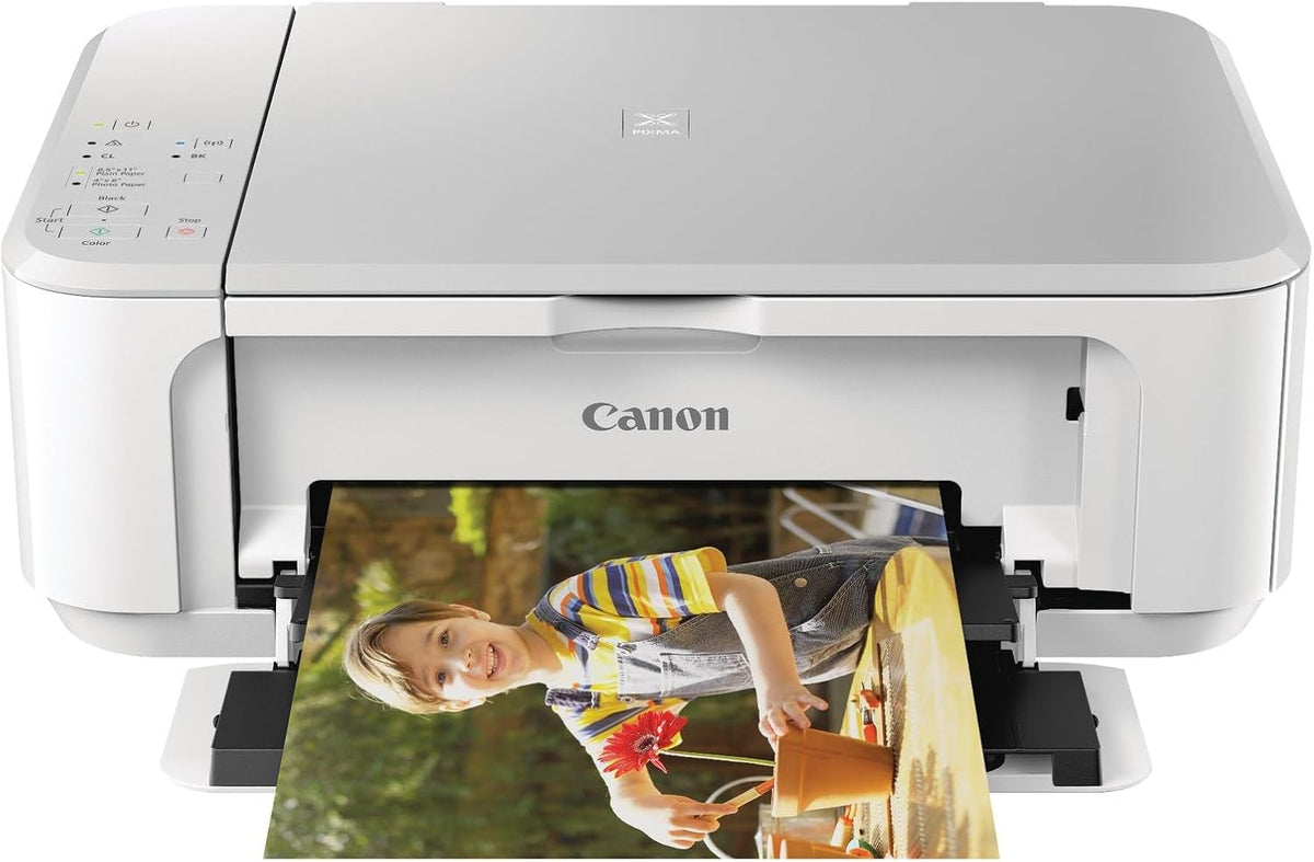 Canon PIXMA MG3620 Wireless All-in-One Color Inkjet Printer with Mobile and Tablet Printing, White