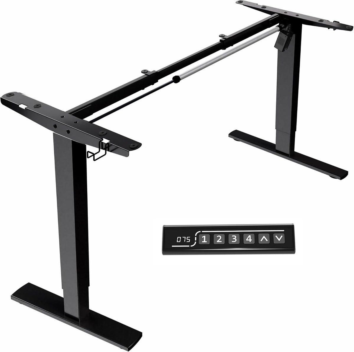 VIVO Electric Stand Up Desk Frame Workstation, Frame Only with 220 lbs Capacity, Brushless Motor Standing Height Adjustable Legs with Memory Controller, Black, DESK-V100EBY