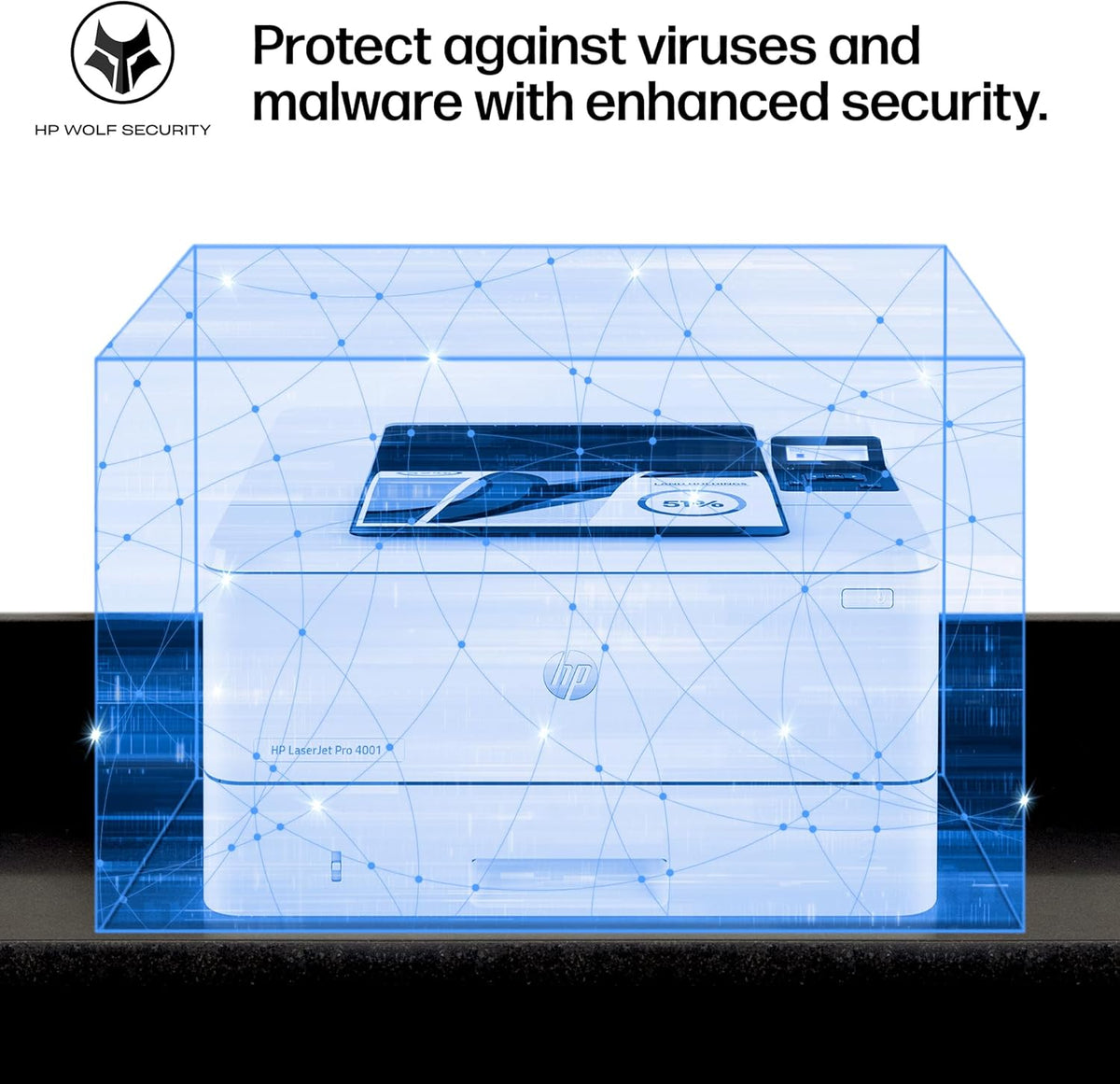 HP LaserJet Pro 4001n Black & White Printer, Print, Fast speeds, Easy Setup, Mobile Printing, Advanced Security, USB, Ethernet Connection, Best-for-Office