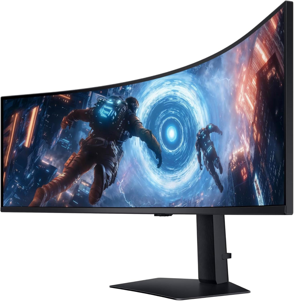 SAMSUNG 49-inch Odyssey G9 (G91F) DQHD, 144Hz, Curved Gaming Monitor, Ultra-Wide 32:9 Screen, DisplayHDR 600, AMD FreeSync™ Premium Pro, Ergonomic Stand, LS49FG910ENXZA, 2025