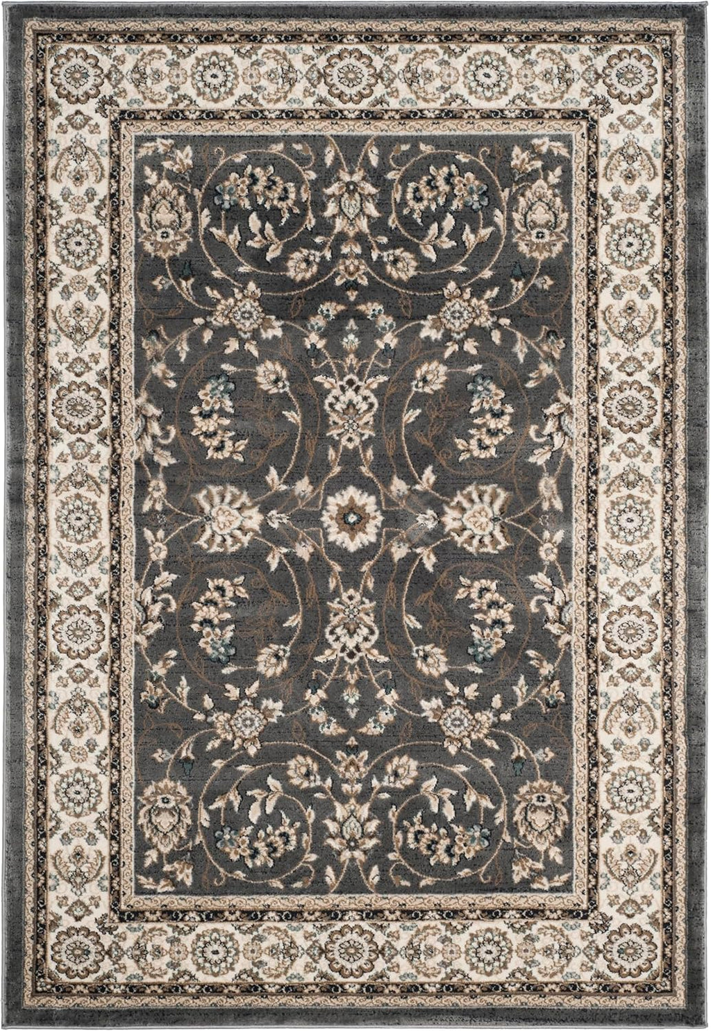 SAFAVIEH Area Rug 6x8 - Lyndhurst Collection - Traditional Design, Grey & Cream, Non-Shedding & Easy Cleaning, Ideal for Living Room, Bedroom, Dining Space (LNH340G)