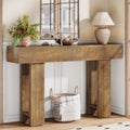Cealform Console Tables for Entryway, 47.2 Inches Long Sofa Table Behind Couch, Farmhouse Wooden Style Entry Way Table for Living Room, Hallway, Entrance, Foyer (Light Brown)