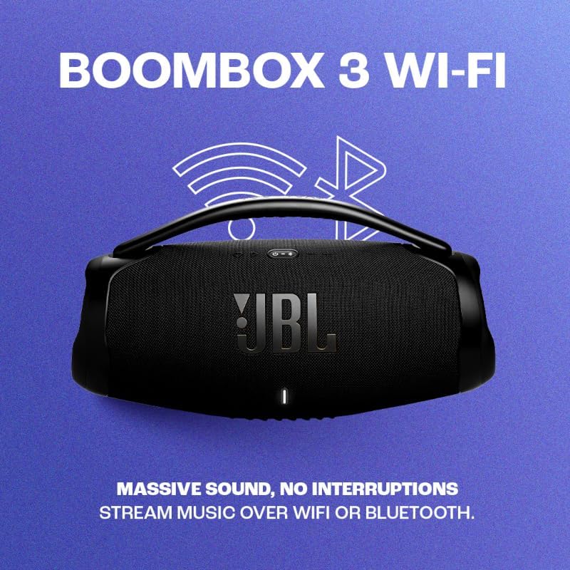 JBL Boombox 3 Wi-Fi Portable Wireless Speaker (Renewed)