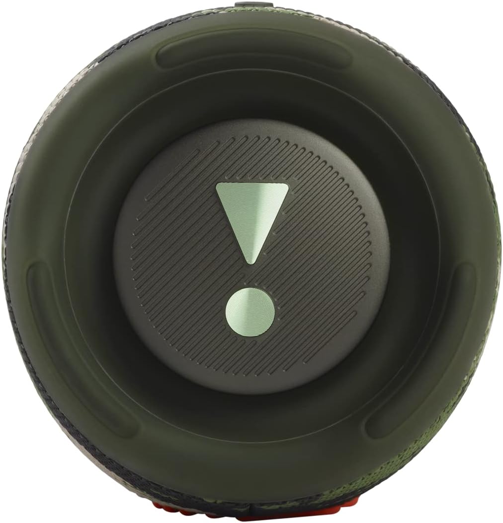 JBL Charge 5 Waterproof Portable Speaker with Built in Powerbank and gSport Carbon Fiber Case (Green Camo)