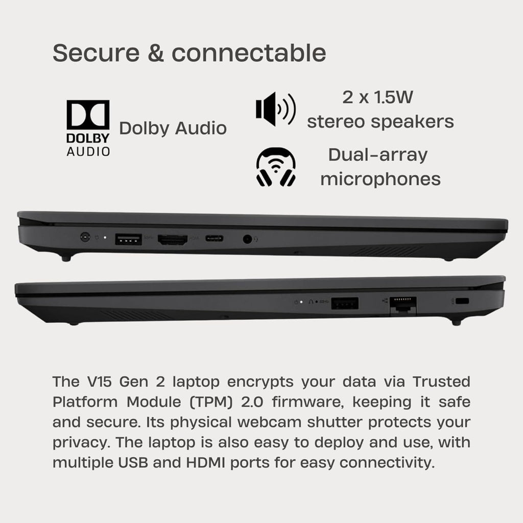 Lenovo Portable Laptop for Business and Student with Lifetime Office 365, 15.6" FHD, 16GB DDR4 RAM, 1TB PCIe SSD, Intel Dual-Core, WiFi 6, Bluetooth 5.2, USB-C, Fast Charging, Windows 11