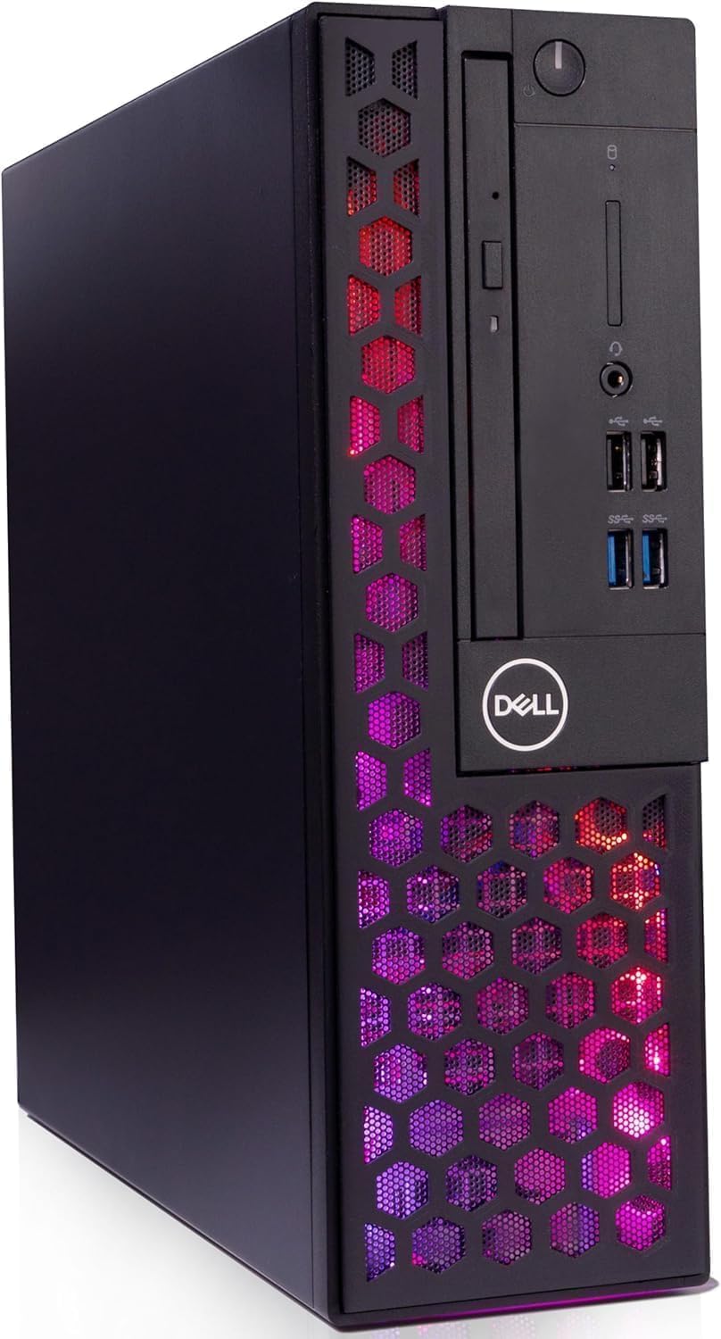 Dell Optiplex 3060 (RGB) Desktop Computer | Hexa Core Intel i5 (3.2) | 16GB DDR4 RAM | 1TB SSD | 24" LCD | Windows 11 Professional | Home or Office PC (Renewed)