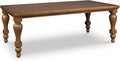 Signature Design by Ashley Chadworth Traditional Dining Table with Turned Leg, Seats Up to 8, Light Brown