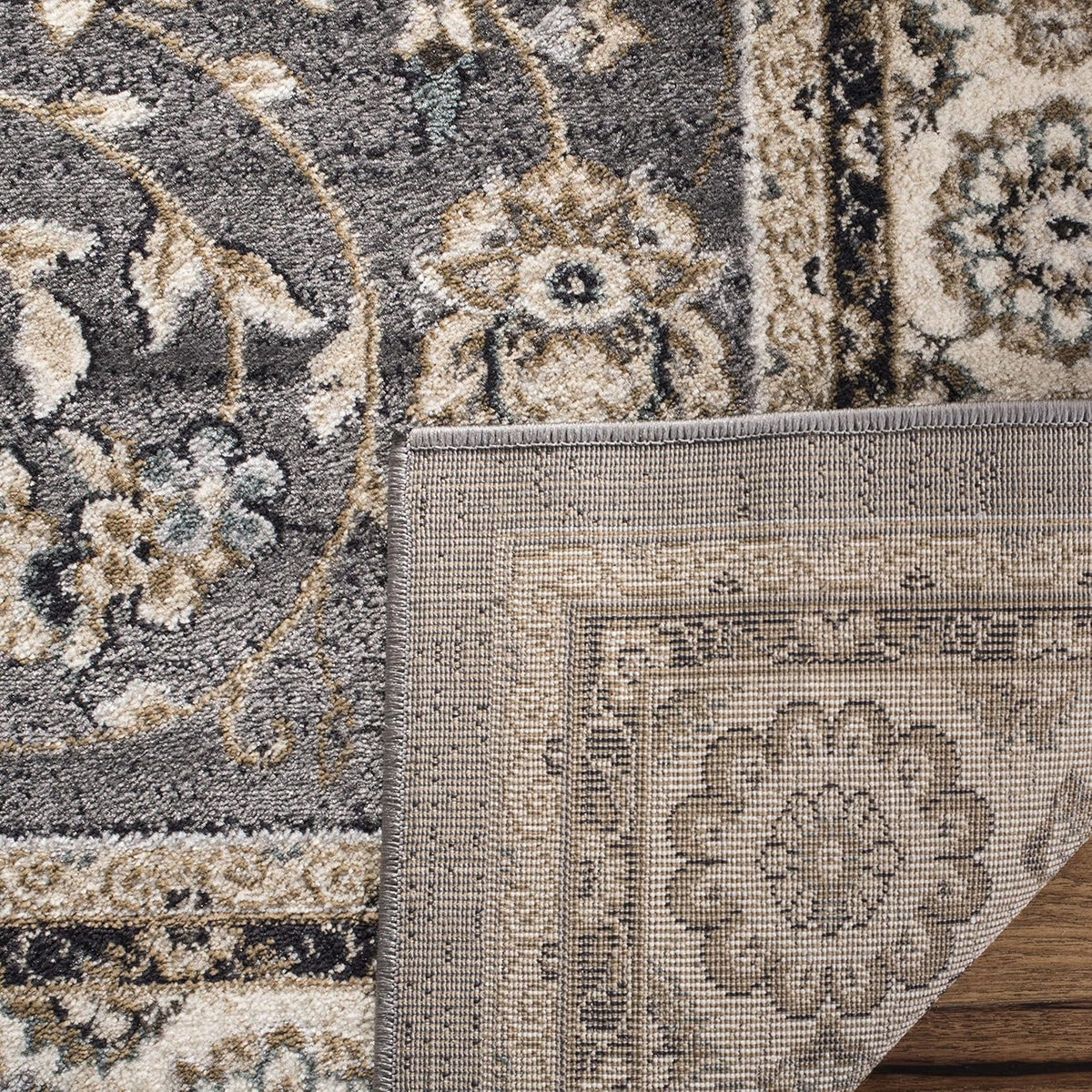 SAFAVIEH Area Rug 6x8 - Lyndhurst Collection - Traditional Design, Grey & Cream, Non-Shedding & Easy Cleaning, Ideal for Living Room, Bedroom, Dining Space (LNH340G)