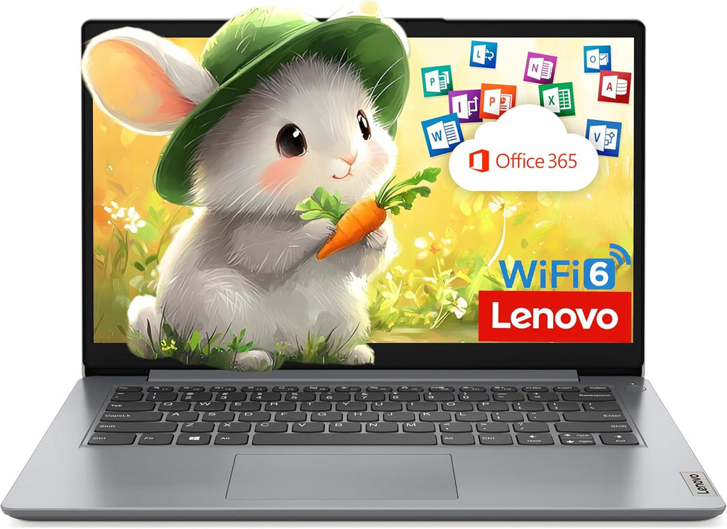 Lenovo Laptop Computer for Home and Office with Office 365, 14" HD Display, 20GB RAM, 256GB SSD, Intel Dual-Core, WiFi6, Bluetooth 5.2, USB-C, Portable Desgin, Long Battery, Windows 11 Home