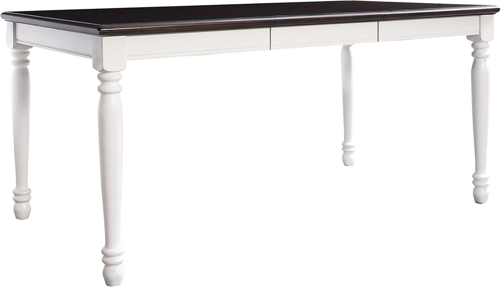 Crosley Furniture Shelby 7-Piece Traditional Dining Table Set for 6, Dinner Tables with Kitchen Chairs, Distressed White