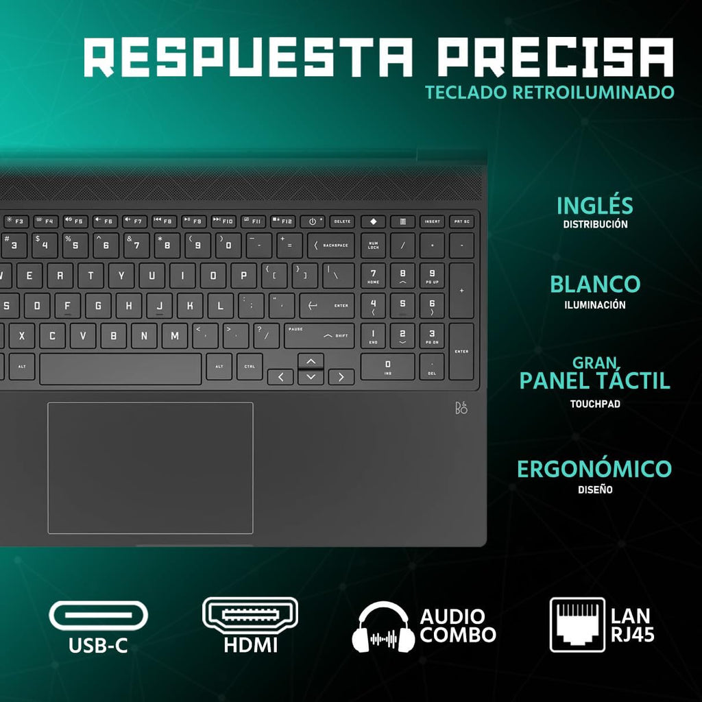 HP NVIDIA GeForce RTX 4050 Laptop Gamer Victus 13420H 16GB RAM 512GB SSD 15.6" Windows 11 Home English Keyboard
