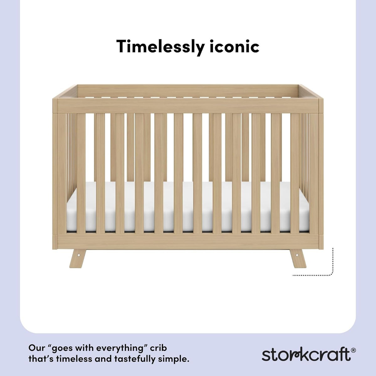 Storkcraft Beckett 3-in-1 Convertible Crib – GREENGUARD Gold Certified, Fits Standard Crib Mattress, Converts to Toddler Bed and Daybed, 4 Mattress Heights, Grow-with-Me Design (Driftwood)