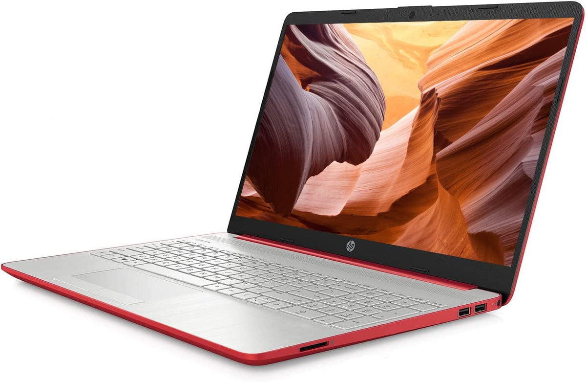 HP 2023 15'' HD IPS Laptop, Windows 11, Intel Pentium 4-Core Processor Up to 2.70GHz, 8GB RAM, 128GB SSD, HDMI, Super-Fast 6th Gen WiFi, Dale Red (Renewed)