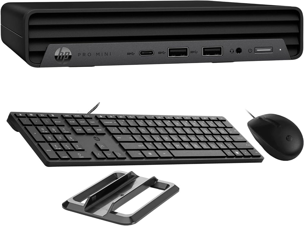 HP Pro Mini PC Desktop Computer for Business Daily Remote Work, Intel Core i7-12700T, Ultra Slim Design, 16GB DDR4 RAM, 256GB PCIe SSD, Keyboard & Mouse, DP 1.4, HDMI 2.1, Windows 11 Pro, Carbon Black