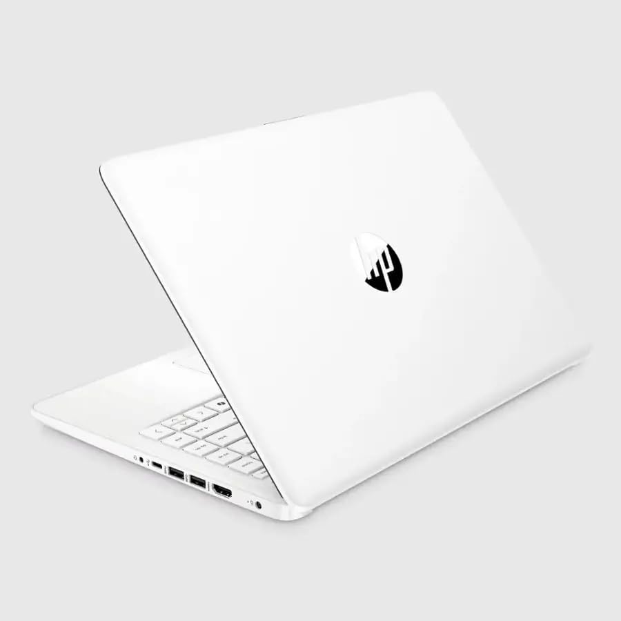 HP 14" Business Laptop, 1-Year Office 365 with Copilot AI, Dual-Core Intel Processor, Windows 11, PLUSERA 8-in-1 Hub Included, Snowflake White (Snowflake White, 16GB RAM | 576GB Storage)