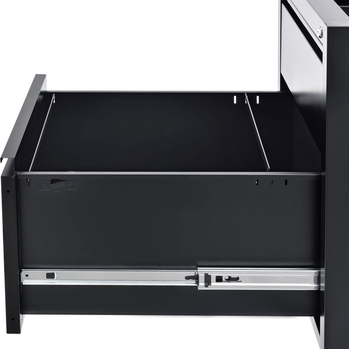 Global Industrial 60" W x 30" D x 30-1/2"H Steel Teacher's Desk, Gray Top with Black Frame, Double Pedestal Desk with Center Drawer, 4 Locking Box/Box Drawers