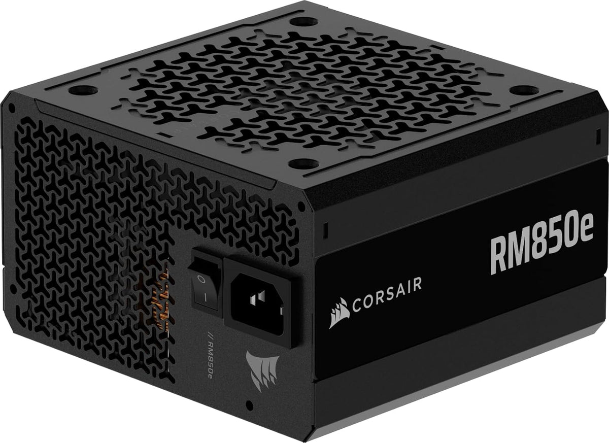 CORSAIR RM850e ATX 3.1 PCIe 5.1 Ready Fully Modular 850W Power Supply – 12V-2x6 Cable Included, Cybenetics Gold Efficiency, 105°C-Rated Capacitors, Modern Standby Mode – Black