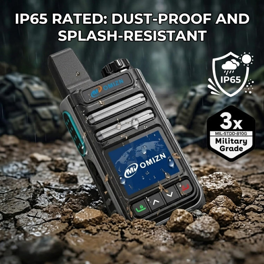 G3 4G/LTE Walkie Talkie - Long Range PTT Radio, Pre-Installed SIM, AES-256 Encryption, Military-Grade IP65 Waterproof for Fleet, Travel & Construction, Camping Gear, Grey - 6 Pack