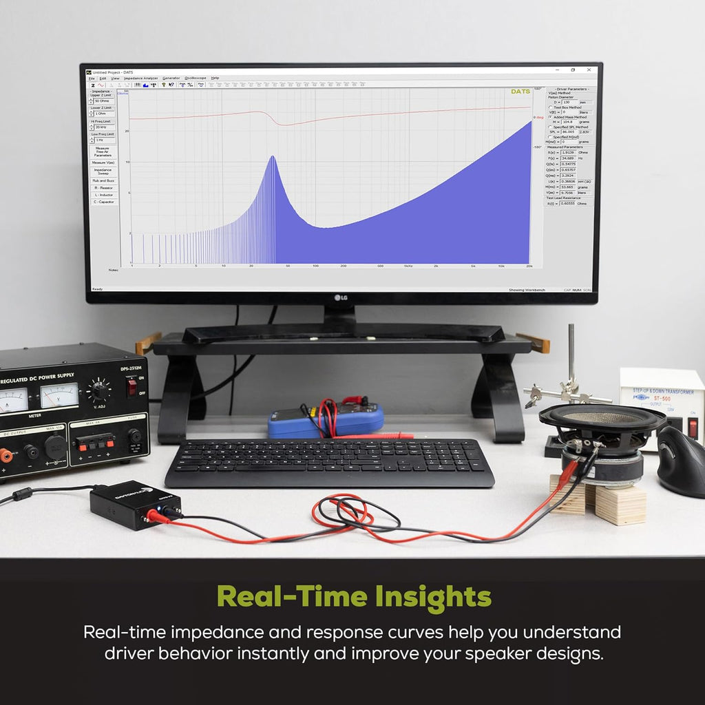 Dayton Audio DATS V3 Computer-Based Speaker & Audio Component Test System, USB Interface, Impedance & Thiele/Small Parameter Measurement, PC Software Included