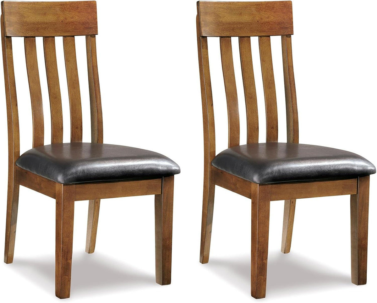 Signature Design by Ashley Ralene Rake Back 19" Dining Room Chair 2 Count, Medium Brown
